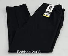 Mario Serrani Women's Elastic Back Button Straight Leg Pants, Black, Size S