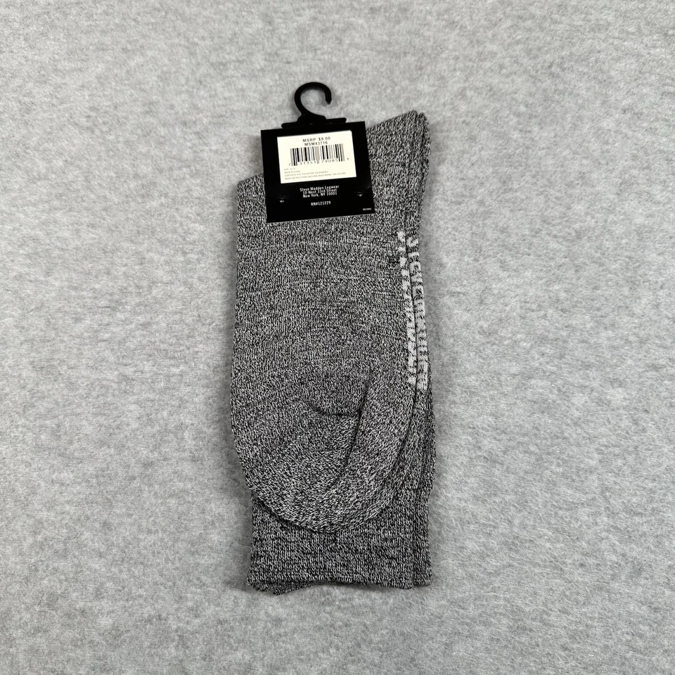 Steve Madden Calcetines Para Hombre Talla 10-13 Zapato Talla 6-12.5 Gris Aguacate Mezcla Algodón Foto 3 de 3