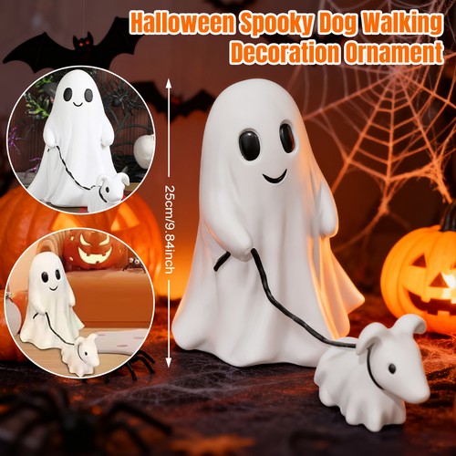 Halloween Fantasma Cane da Passeggio Goblin e Ghoul Spettrale Cane Fantasma Statuina Regalo - Foto 9 di 17