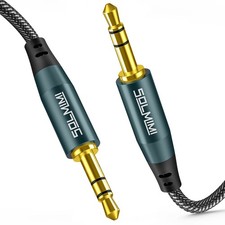 3.5mm to Stereo Audio Cable 4 Feet/1.2m Strong Nylon Braided TRS Stereo Hi-...