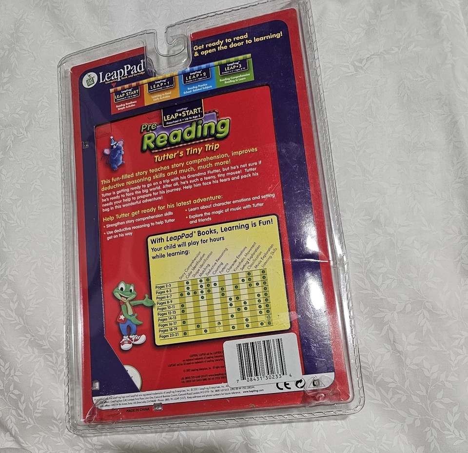 Cartucho de libro de juegos Leap Pad Tutter's Tiny Trip aprendizaje preescolar lectura Foto 2 de 2