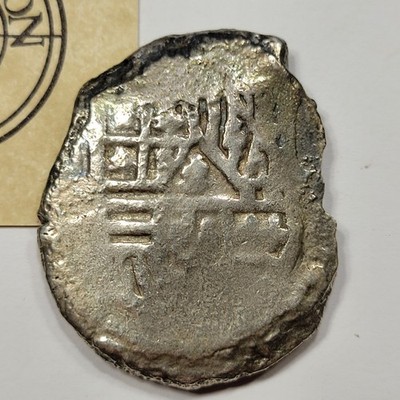 1641 CONCEPCION Shipwreck Silver 8 Reales Mo Mexico w/ Original