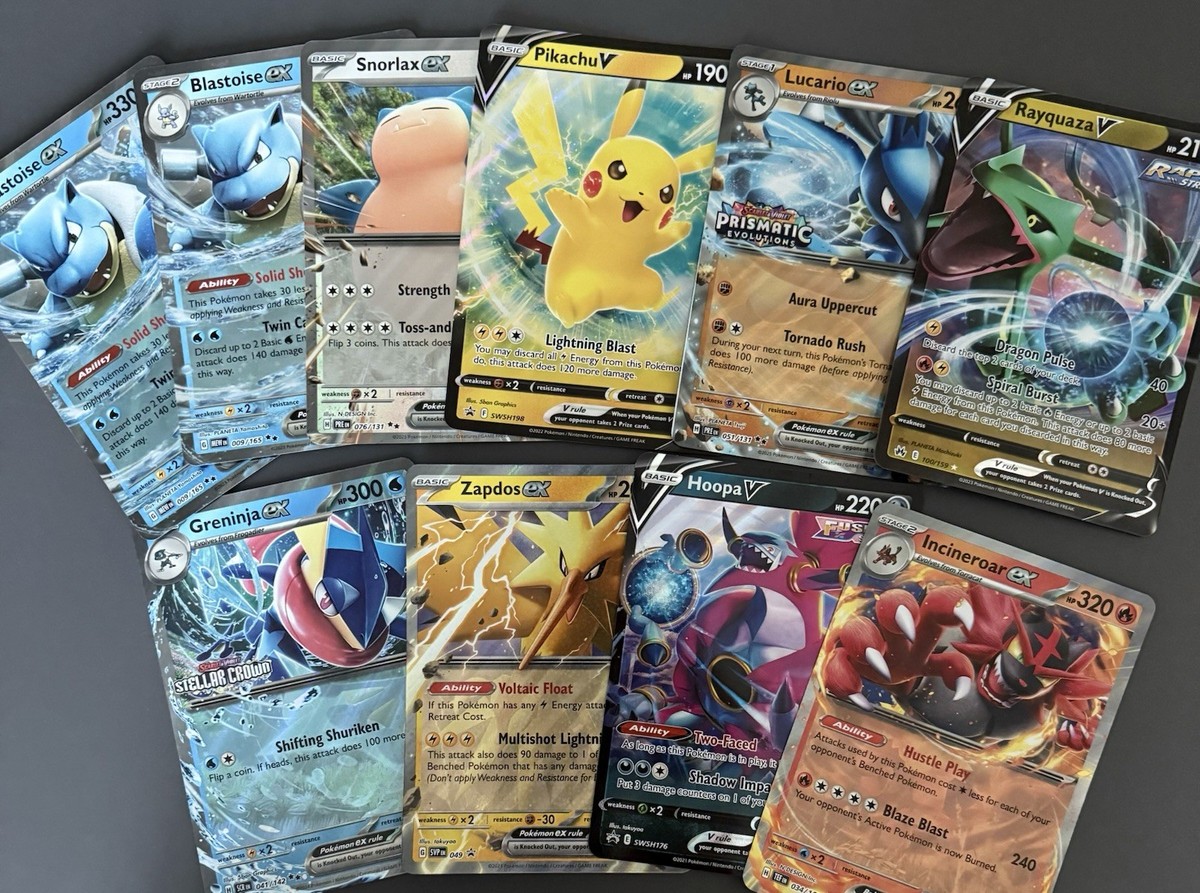8 Jumbo Pokémon Cards Oversized EX V VSTAR Lot – Great Gift