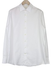 SUITSUPPLY Traveller Men's Formal Shirt 43/17 Slim White Cotton Spread Collar 