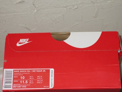 Nike Shox R4 / Neymar Jr. Platinum Tint Red Men's Size 10 NEW