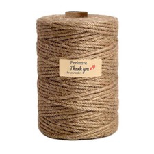 2mm Jute Rope 492Feet Burlap Twine Natural Thick Strong Hemp Cord for Arts Cr...