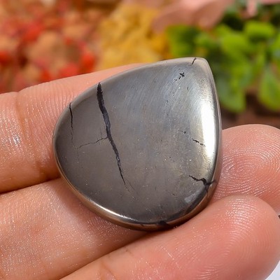 Pyrite Heart 43Ct 26X23X3mm Golden Polished