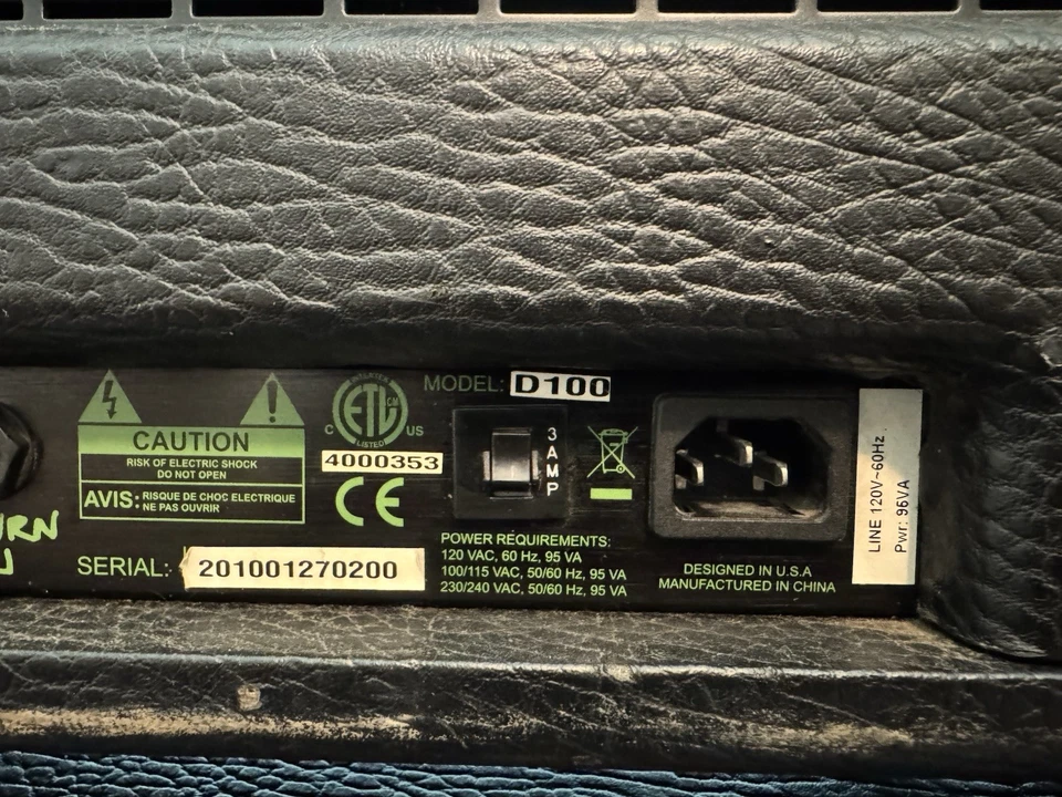 Dimebag Darrell Signature Modelo Dime Amplification D100 Half Stack Foto 3 de 3