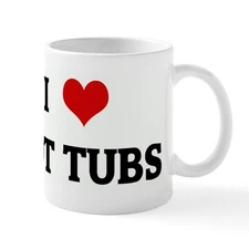 CafePress I Love HOT TUBS Mug 11 oz Ceramic Mug (295534307)