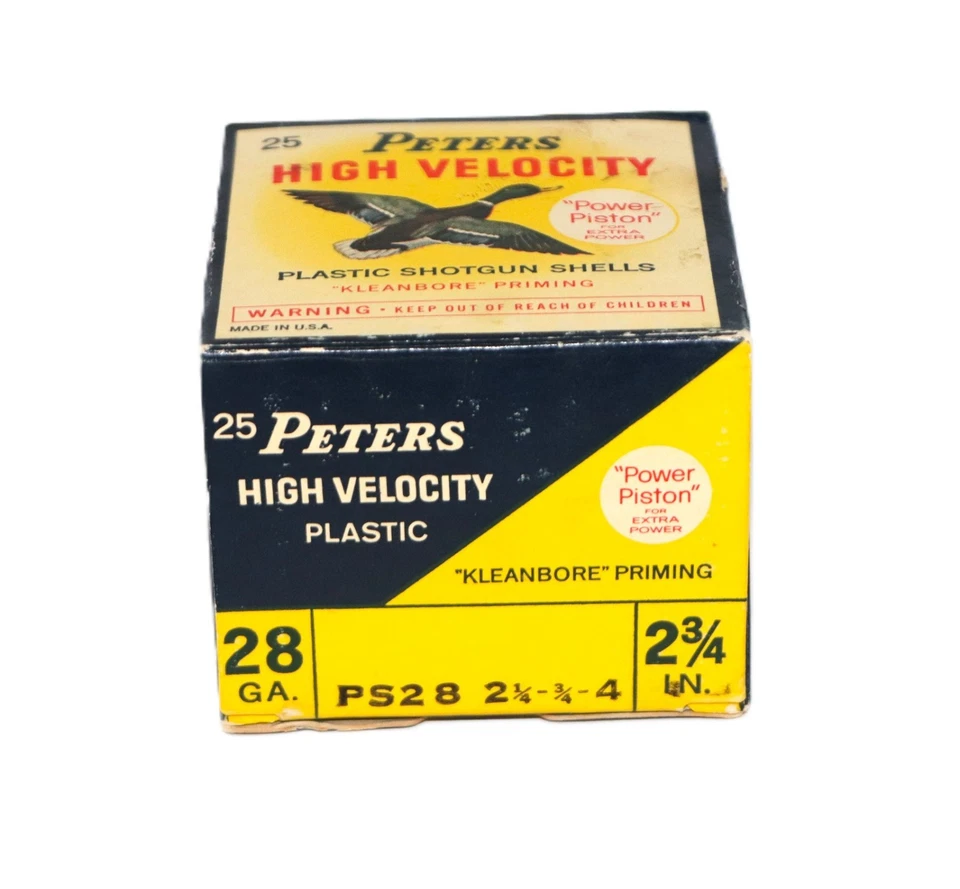 Peters High Velocity 28 Gauge Gauge 1 Pc Shotgun Shell Box - EMPTY - Image 2 of 3