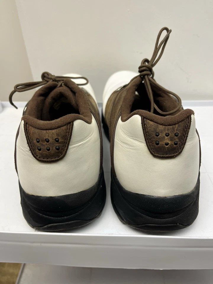 Zapatos de golf Dexter para hombre blancos/marrones talla 10,5 ropa deportiva acolchada con cordones Foto 4 de 4