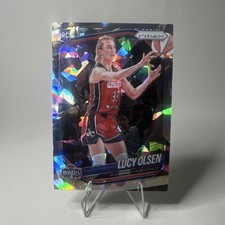 Panini 2025 Prizm WNBA Lucy Olsen Washington Mystics Rookie #104 Cracked Ice RC