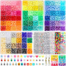 96 Colors 4022 Pcs Pony Beads for Friendship Bracelet Making Kit, 5 Boxes Friend