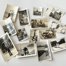 Vintage B W Snapshot Photograph Handsome Young Man Lot Of 14 Men Military