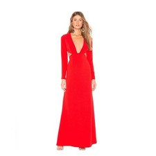 Lovers  Friends Tessa Gown Red Long Sleeve sz XS NEW