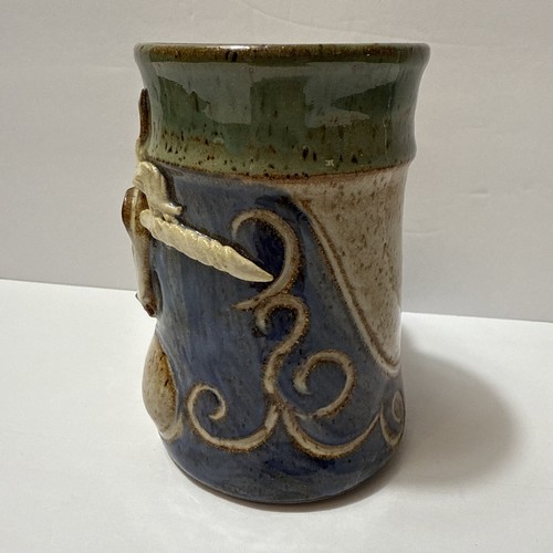 Handcrafted Art Pottery Design By John Coiner Unicorn 16oz Coffee Mug Vintage - Picture 2 of 11