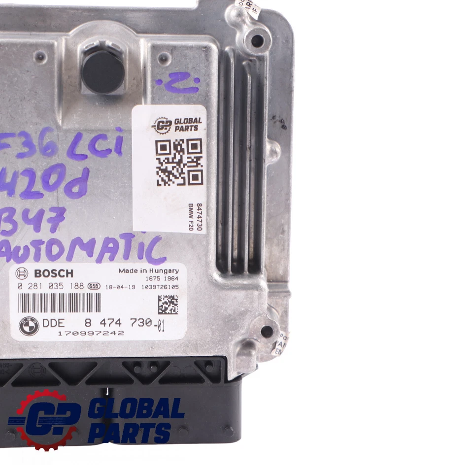 BMW F20 F21 F30 F31 LCI 120d 320d Diesel B47 190HP ECU DDE 8474730 Automatico - Immagine 3 di 4