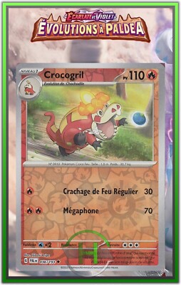 Carte Pokémon Crocogril 036/193 Reverse Évolutions à Paldea Français