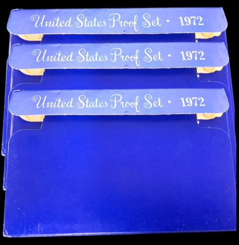 (Lot of 3) 1972 United States Clad Proof Coin Set - As Is - Picture 2 of 4
