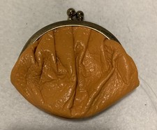 Coin Purse Leather Vintage Hardware Snap Pouch Original Price Tag