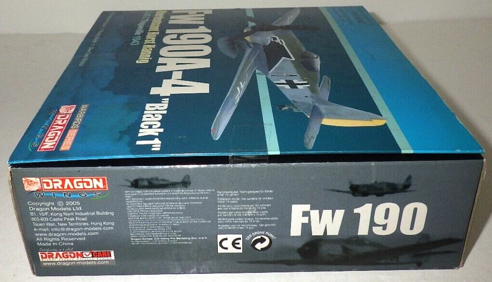 Dragon Wings-Warbirds 1:72 Fw190A-4 'Black 1' Triqueville 1943 dal Giappone Raro - Immagine 3 di 4