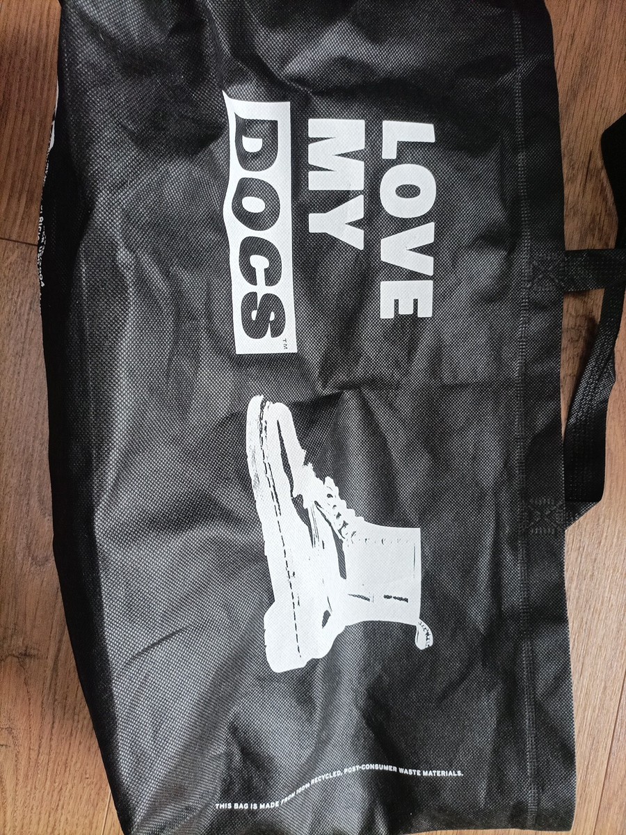 Dr Martens Tote Bag Love My Docs Black White 42cm X 33cm X 13cm