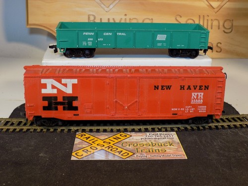 HO Set/2 Tyco 50' Güterwagen NH 35688, Roco 40' Gondel PC 288673 h/h (050303) | Zustand: Used