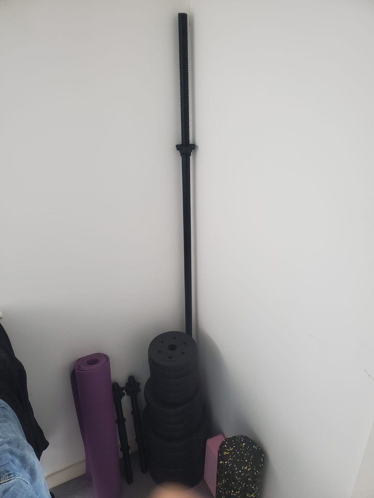 Opti Vinyl Barbell and Dumbbell Weight Set 50kg + Yoga Mat & More eBay