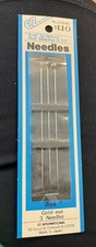 Vintage NOS EZ Soft sculpture Doll Making Gold Eye 3 Long Needles 3.5” Japan