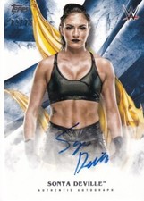 2019 Topps WWE Undisputed Sonya Deville On Card Autograph Blue Parallel #9/25
