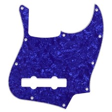 4Ply PVC 5 Strings Jazz Bass Pickguard 10 Hole J Bazz Scratch Plate Blue Pearl