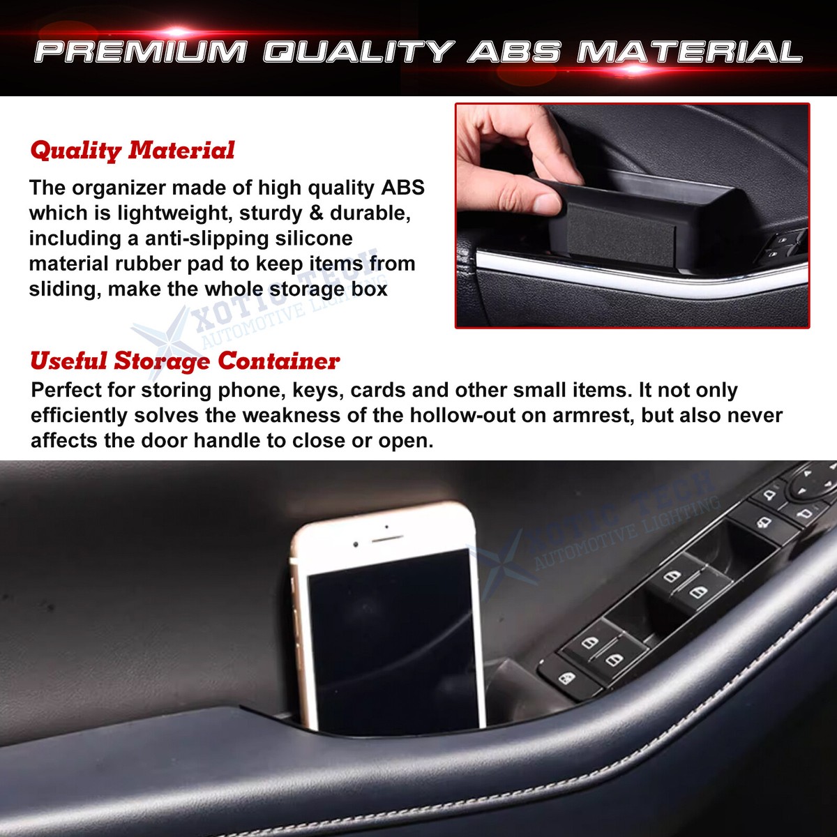 For Mazda 3 CX-30 2020-2025 Door Handle Organizer Tray Storage