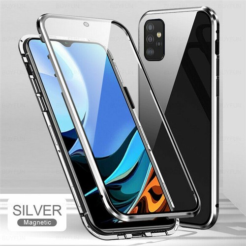 For Samsung S23 S22 S21 Ultra S20FE S10 S9 Magnet Double-Sided Glass Case Cover - Photo 5 sur 18