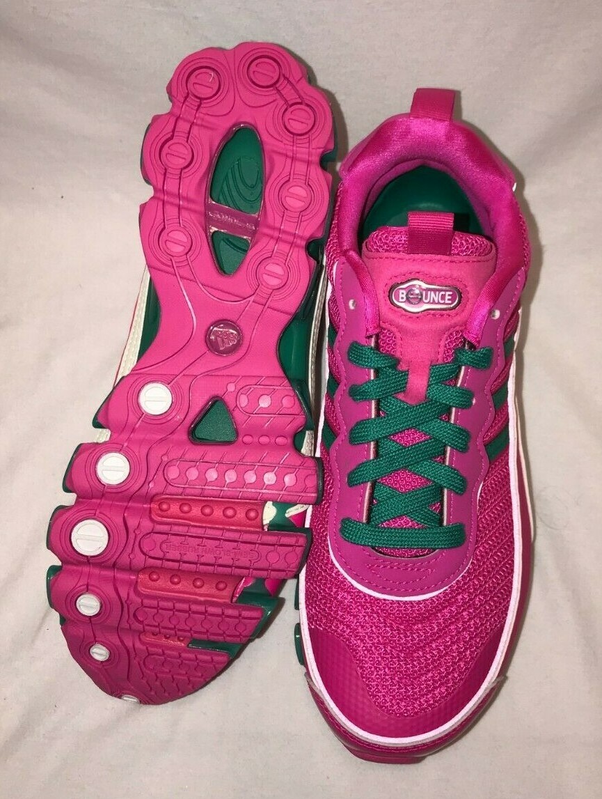Adidas Originals Microbounce T1 Women Shoes, Pink/Green/White, EF4886 Size 7 NEW image 9