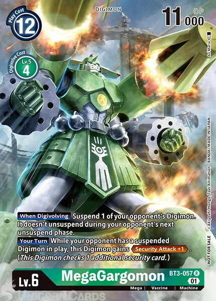 BT3-057 MegaGargomon :: Rare Alternative Art Mint Digimon Card :: PB-08: Digimon