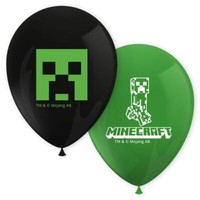 8 Luftballons Minecraft Als Deko Kindergeburtstag Mottoparty Kinder Party | 85Cm