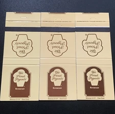 Vintage Matchbook Lot: “The Proud Popover Restaurant”