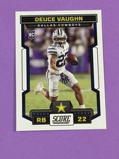 2023 Panini Score Deuce Vaughn Rookie #327 Dallas Cowboys RC (R)
