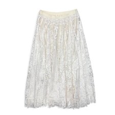 Kyemi Cream Lace Maxi Skirt Boho Women's Small Coquette Gypsy Fairycore