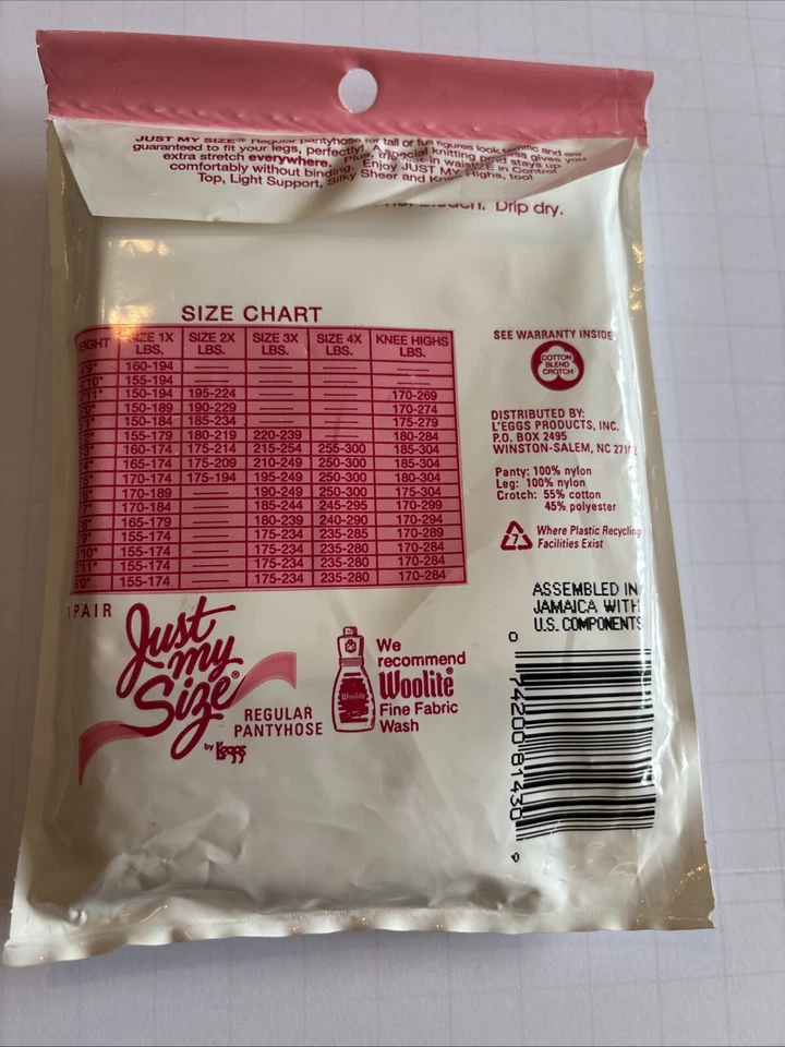 Pantimedias Just My Size Talla Grande Regular 4X Altas Completo Blanco Puntera Transparente Leggings Foto 4 de 4