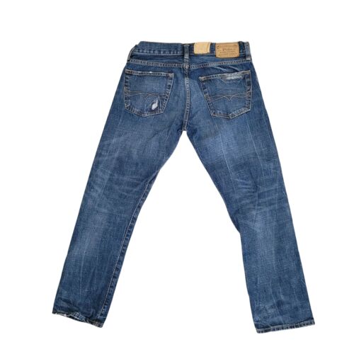Polo Ralph Lauren uomo Varick jeans slim dritto 30x30 denim invecchiato - Foto 3 di 11