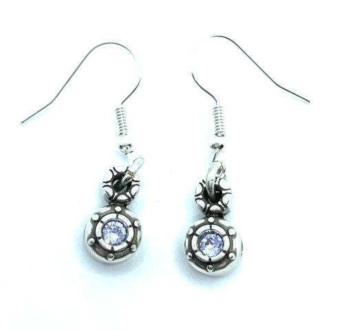 Brighton Halo Burst Light Purple Lilac Cute Crystals Custom Earrings