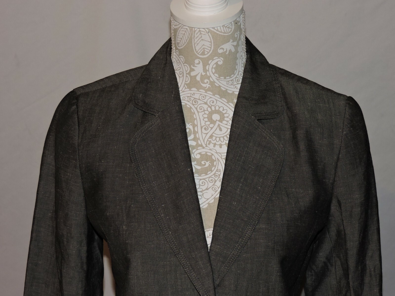 Chicos Blazer Jacket Solid Gray Career Womens 6 L… - image 3