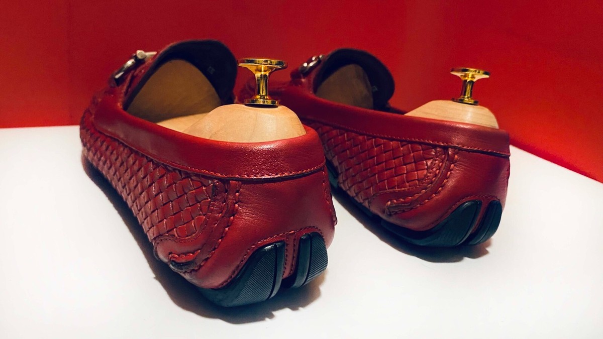 Salvatore Ferragamo Red Pebbled Leather Horsebit Loafers Size 9.5 Salvatore Ferragamo Brown Leather Loafers Sz 9.5 main image 3