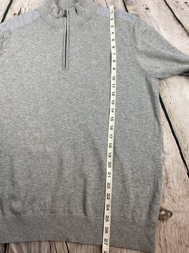 Michael Kors Mens Large Gray Classic Pullover 1/4 Zip Cotton Sweater NWT - Picture 5 of 8