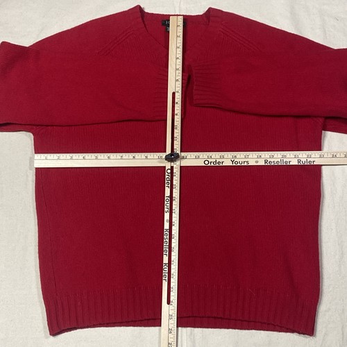 J Crew Sweater Pullover Red Lambswool Men’s M Preppy Heritage - Picture 4 of 5