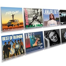 upsimples 8 Pack Vinyl Record Wall Mount Shelves, 12" Vinyl Holder for Album Rec