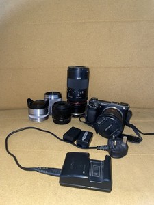 Sony Nex 6 mirrorless camera & Samyang/Sony Lenses + 2BATTERIES/CHARGER Used