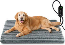 Large Pet Heating Pad, Waterproof Heated Dog Cat Bed with 11 Adjustable Temperat
