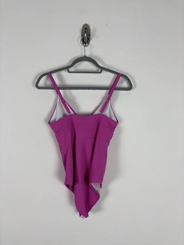 Boden Arezzo V-neck Panel One Piece Swimsuit Size 8 Pink Textured Adjustable - Picture 3 of 9